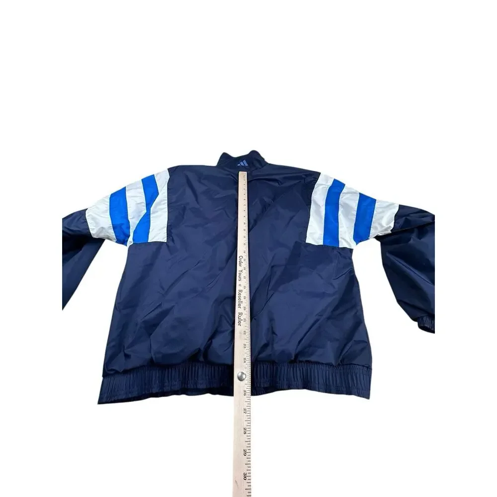 VINTAGE Adidas Track Suit Men L Navy Windbreaker Jacket Pants 2 Piece Lined 90s